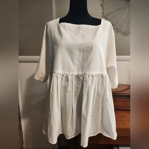 Peruvian Connection White Long Sleeve Dress